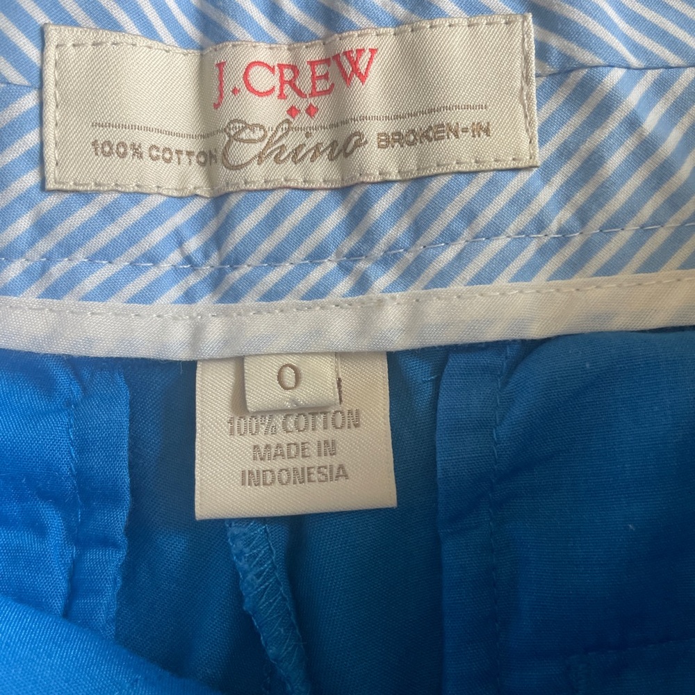 J crew chino broken in shorts